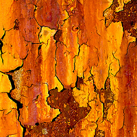 eisenflecken auf einer wand